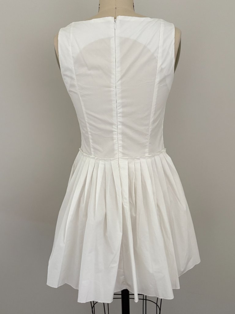 Cherley Women's Mini Dress Off White Corset Style Flare Balletcore Coquette S — image 3 of 8